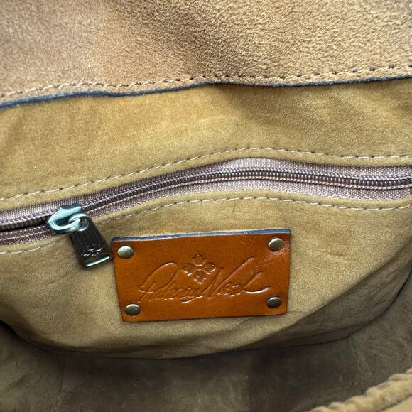 Patricia Nash Leopard Animal Print Calf Half Brown Leather Crossbody Saddle Bag - Picture 8 of 14